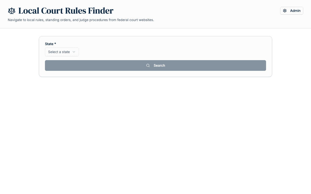Local Rules Dashboard