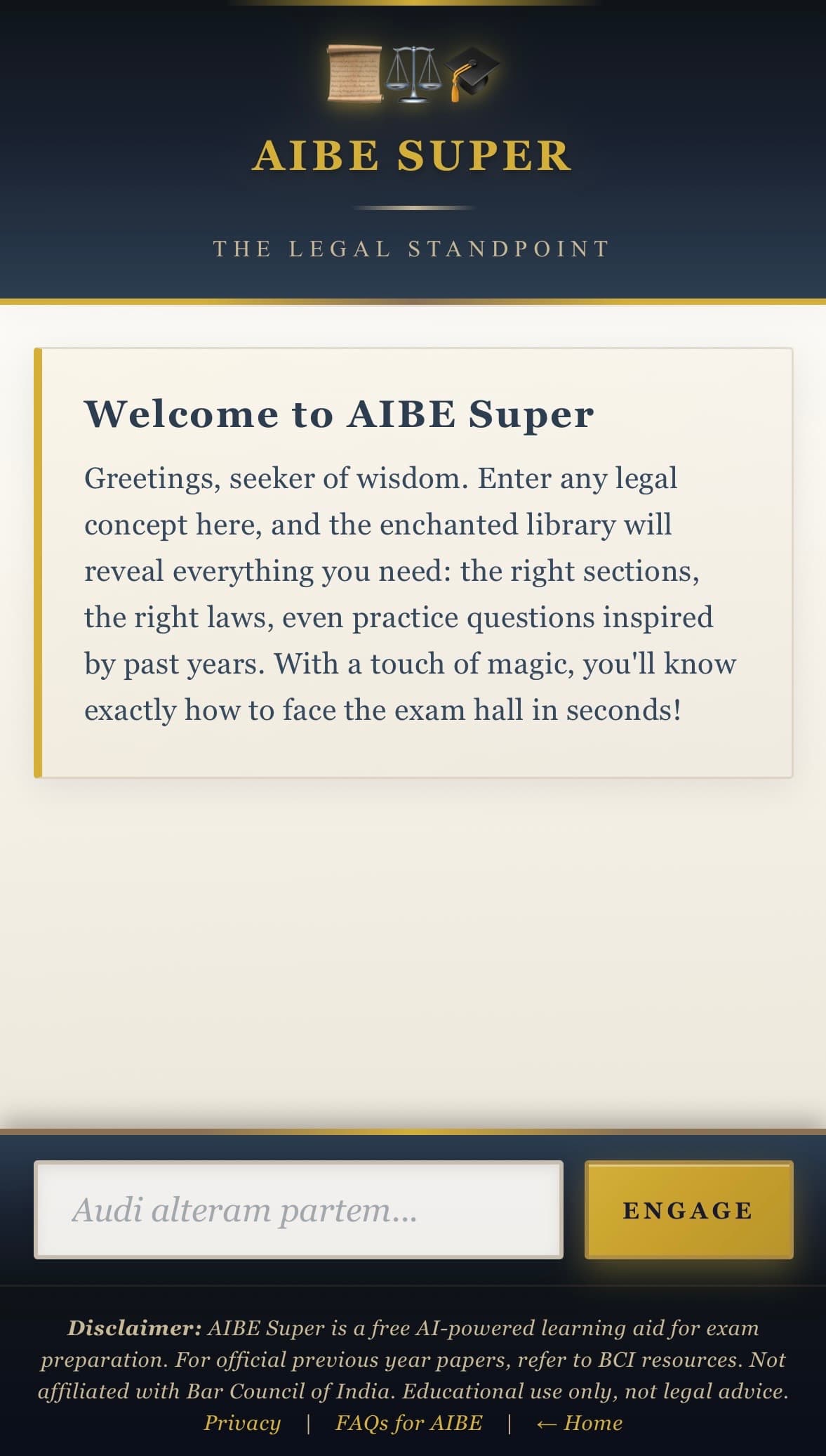 AIBE Super - The Legal Standpoint