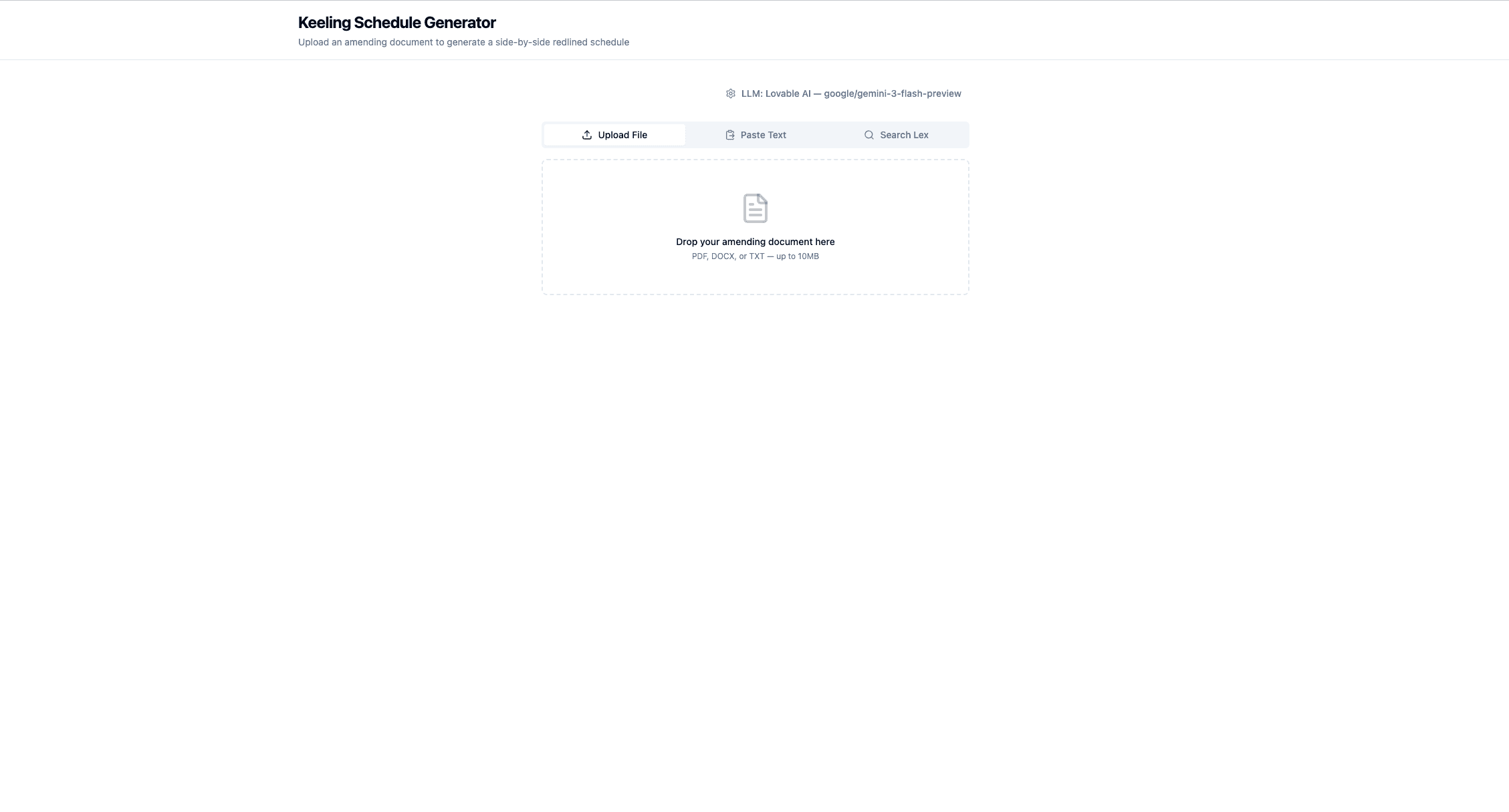 Keeling Schedule Generator