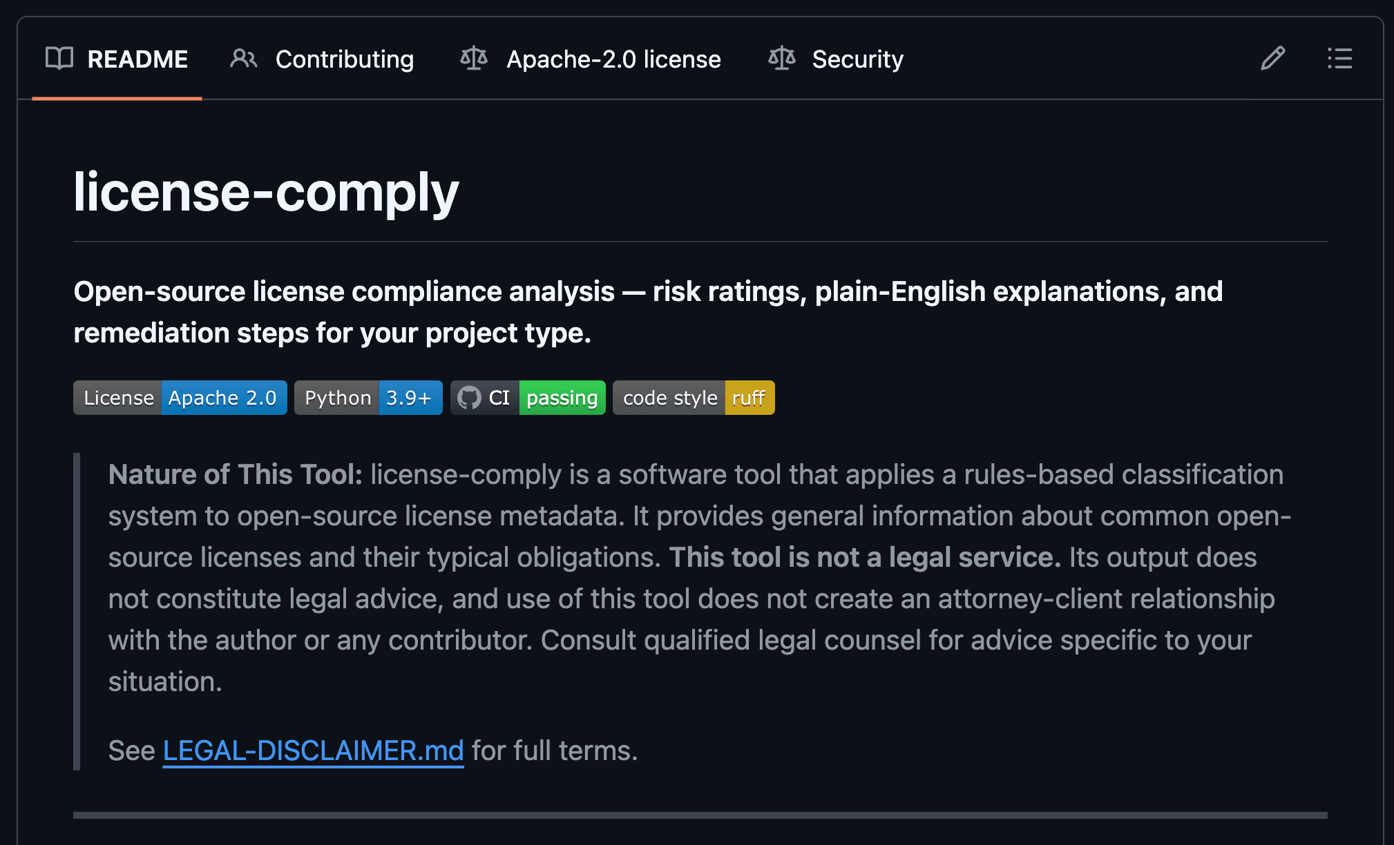 license-comply